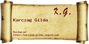 Karczag Gilda névjegykártya